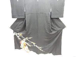 大正ロマン　娘に枝梅模様留袖(比翼付き)